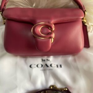 Coach Pink Nappa Leather Shoulder Bag